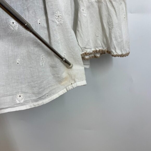 Odd Molly I Speak Heart Women's Boho Peasant Front Tie Long Sleeve Top Size L - Picture 3 of 13